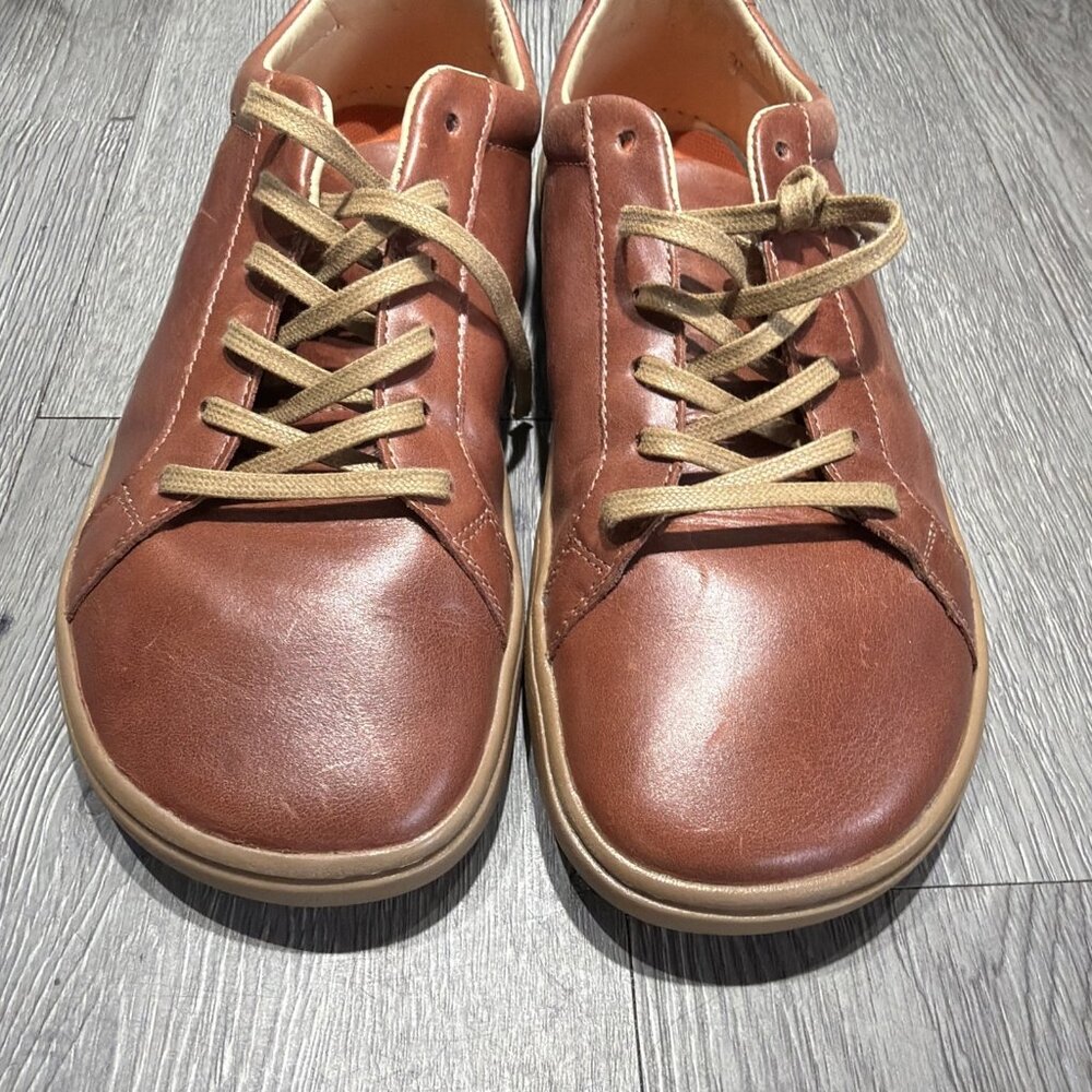 Origo Men’s Everyday Barefoot Minimalist Sneaker Sz 8 Brown Leather Shoe - Picture 3 of 10